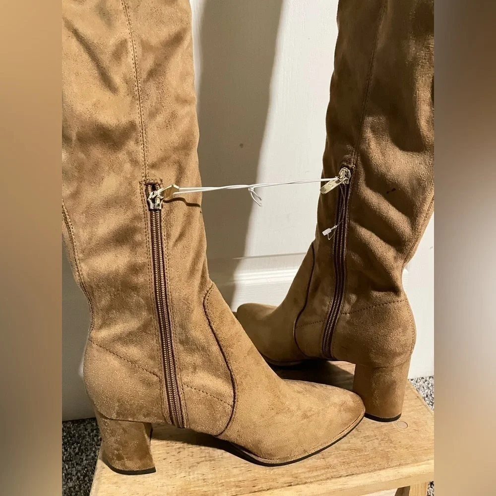 NEW MARC FISHER Luley Faux Suede Over The Knee Boots